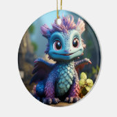 Aiden, een grillige draak keramisch ornament (Links)