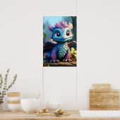 Aiden, een grillige draak poster (Keuken)