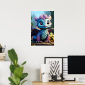 Aiden, een grillige draak poster (Thuiskantoor)