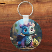 Aiden, een grillige draak sleutelhanger (Achterkant)