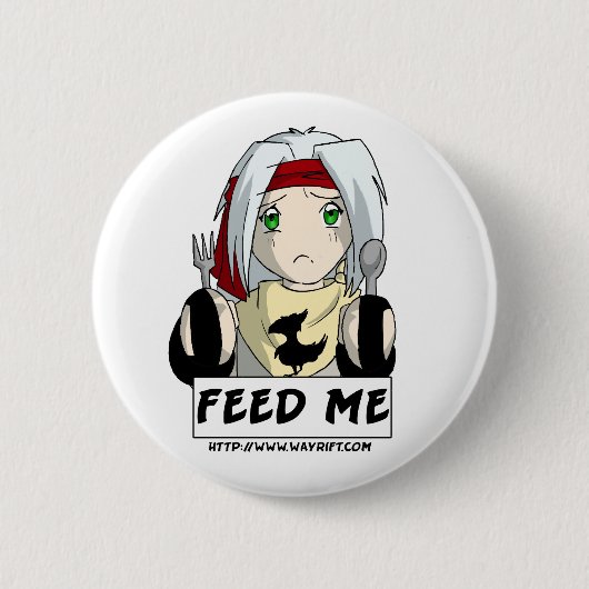 Aiden "Feed Me"-Button Ronde Button 5,7 Cm (Voorkant)