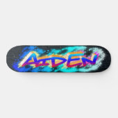 AIDEN Gepersonaliseerd Graffiti Skateboard (Horizontaal)