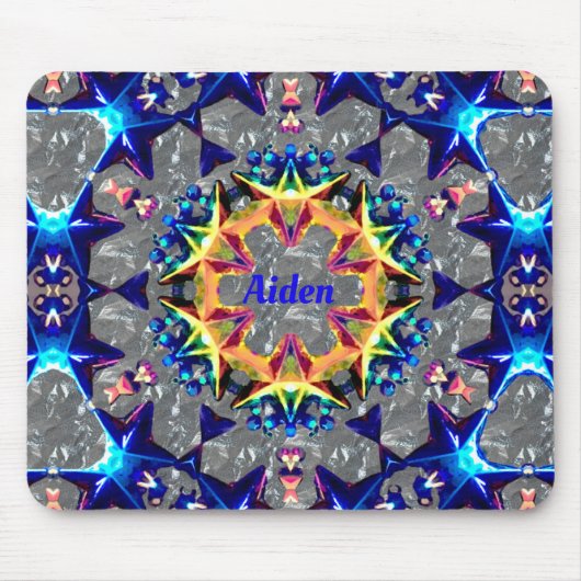 AIDEN ~ Helder 3D-patroon ~ Muismat (Voorkant)