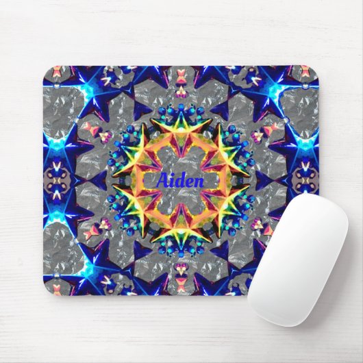 AIDEN ~ Helder 3D-patroon ~ Muismat (Met muis)