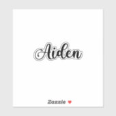 Aiden Naam - Handgeschreven kalligrafie Sticker (Vel)