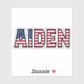 Aiden Name Vorname USA Sticker Stickerset (Vel)
