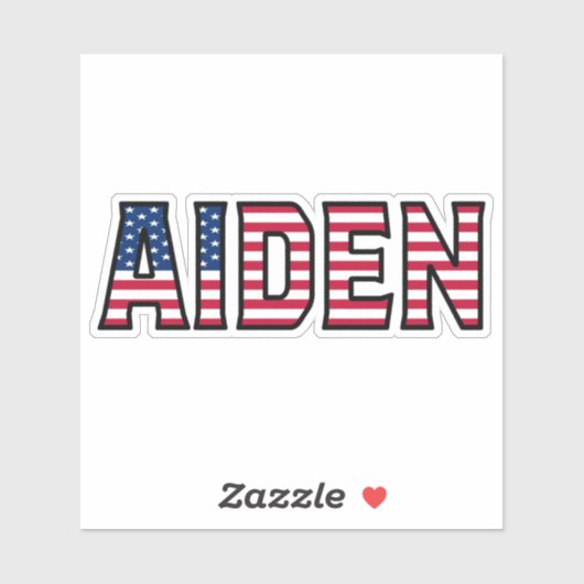 Aiden Name Vorname USA Sticker Stickerset (Vel)