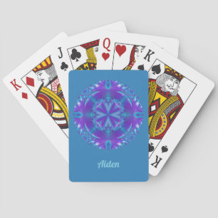AIDEN ~ PRACHTIG! Paarse, Aqua en White Design Pokerkaarten