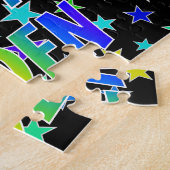 "AIDEN" Voornaam, Fun "HAPPY BIRTHDAY" Legpuzzel (Zijkant)