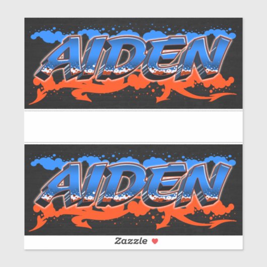 Aiden Vorname Name Graffiti Aufkleber Sticker (Vel)