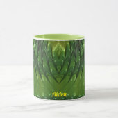 AIDEN ~ Zany 3D Fractal ~ Green Lover Mok (Midden)