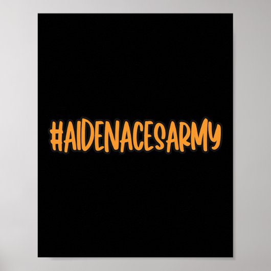 Aidenacesarmy Strijd Tegen Kanker Leukemie Aiden’ Poster (Voorkant)