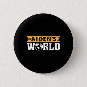 Aidenacesleger strijd tegen kanker Aiden's wereld Ronde Button 5,7 Cm