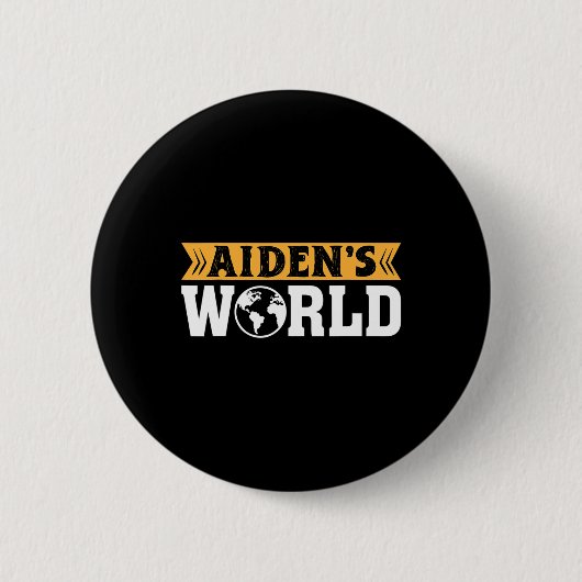 Aidenacesleger strijd tegen kanker Aiden's wereld Ronde Button 5,7 Cm (Voorkant)