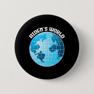 Aidenacesleger strijd tegen kanker Aiden's wereld Ronde Button 5,7 Cm