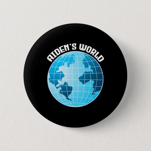 Aidenacesleger strijd tegen kanker Aiden's wereld Ronde Button 5,7 Cm (Voorkant)