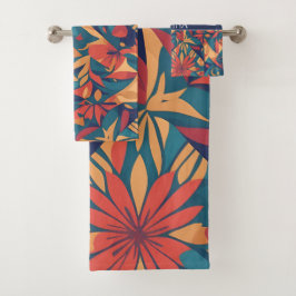 Aidi Mozaïek Kleurrijk Gepersonaliseerd Patroon Bad Handdoek