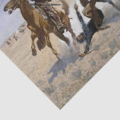 Aiding a Comrade by Frederic Remington Tissuepapier (Detail)