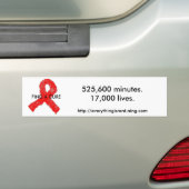 AIDS Awareness bumper sticker (Op auto)