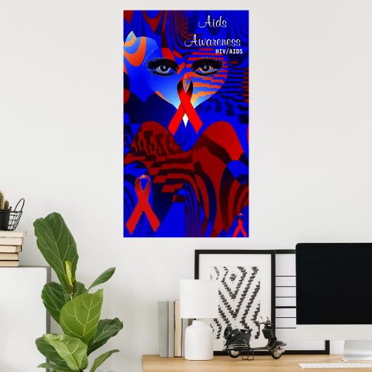 Aids Awareness, HIV/AIDS_Poster Poster (Thuiskantoor)