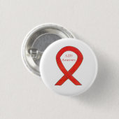 AIDS Awareness Ribbon Custom Art Pin Ronde Button 3,2 Cm (Voorkant /achterkant)