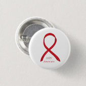 AIDS Awareness Ribbon Custom Art Pin Ronde Button 3,2 Cm (Voorkant /achterkant)