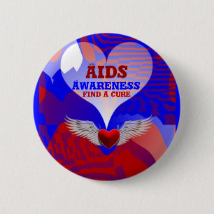 Aids bewustzijn, Zoek een Cure_Button Ronde Button 5,7 Cm