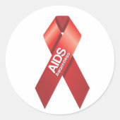 AIDS-bewustzijnssticker Ronde Sticker (Voorkant)