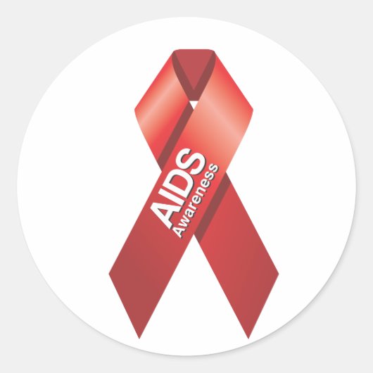 AIDS-bewustzijnssticker Ronde Sticker (Voorkant)