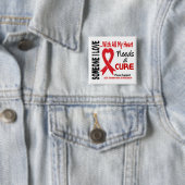 AIDS heeft een kuur 3 nodig Vierkante Button 5,1 Cm (In situ)