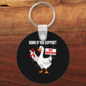 Aids_hiv Awareness Funny Goose World Aids Day Red  Sleutelhanger (Voorkant)