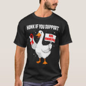 Aids_hiv Awareness Funny Goose World Aids Day Red  T-shirt (Voorkant)