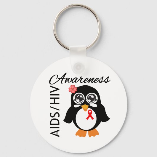 AIDS HIV Awareness Penguin Sleutelhanger (Voorkant)