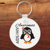 AIDS HIV Awareness Penguin Sleutelhanger (Voorkant)