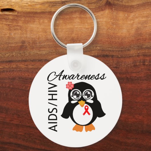 AIDS HIV Awareness Penguin Sleutelhanger (Voorkant)