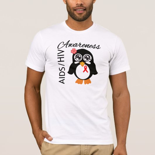 AIDS HIV Awareness Penguin T-shirt (Voorkant)
