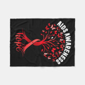 Aids_hiv Awareness World Aids Day Red Ribbon Hope  Fleece Deken (Voorkant (Horizontaal))
