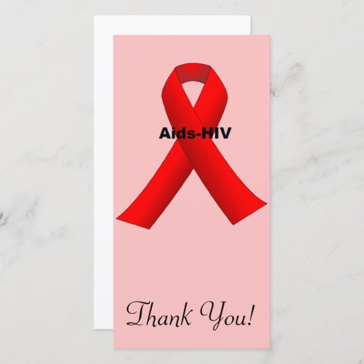 AIDS-HIV BEDANKKAART (Voorkant / Achterkant)