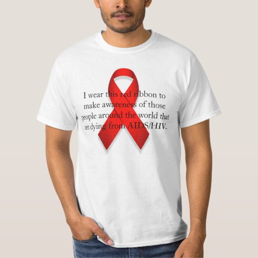 Aids/hiv-bewustzijn T-shirt (Voorkant)