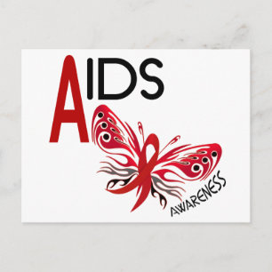 AIDS / HIV Butterfly 3 Awareness Briefkaart