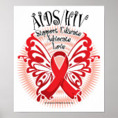 AIDS/HIV Butterfly 3 Poster (Voorkant)