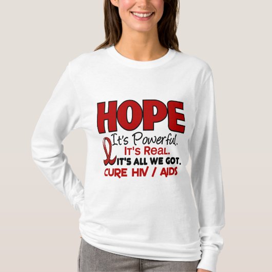 AIDS HIV HOPE 1 T-SHIRT (Voorkant)