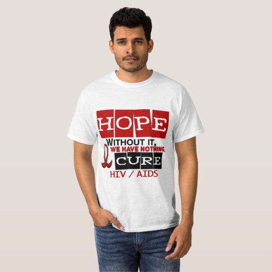 AIDS HIV HOPE 2 T-SHIRT (Voorkant volledig)
