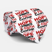 AIDS HIV HOPE 3 STROPDAS (Opgerold)