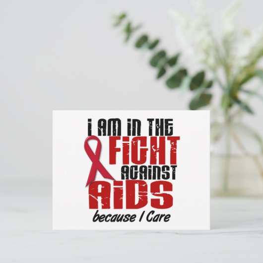AIDS HIV in de strijd 1 I Briefkaart (Staand voorkant)