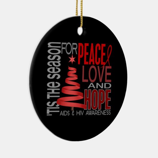 AIDS HIV Kerstmis 1 Ornament (Rechts)