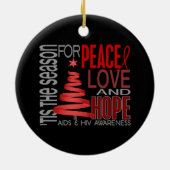 AIDS HIV Kerstmis 1 Ornament (Achterkant)