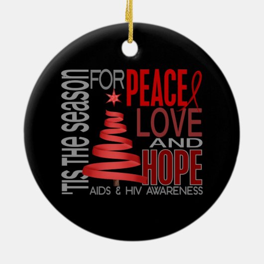 AIDS HIV Kerstmis 1 Ornament (Achterkant)