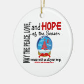 AIDS HIV Kerstmis 3 SneeuwWereldbol Ornamenten (Links)