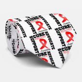 AIDS HIV Support Advocate Cure Stropdas (Opgerold)